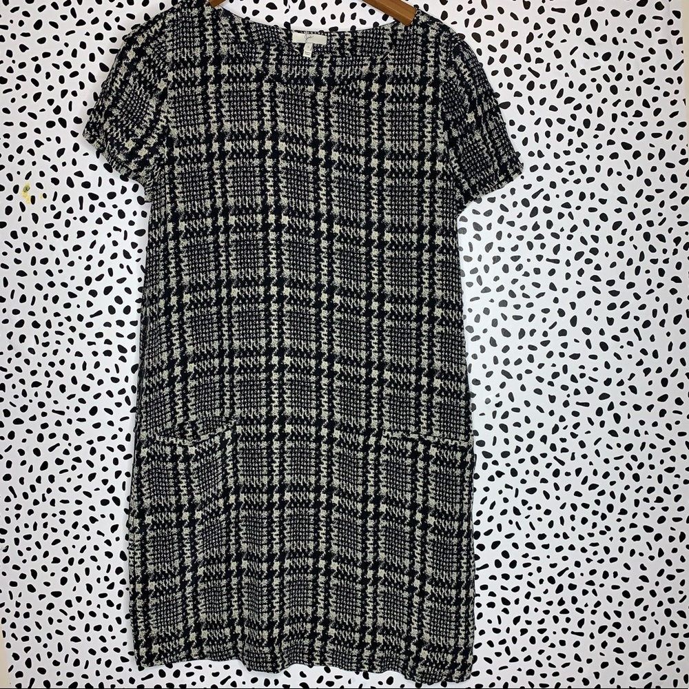 Joie S 100% silk houndstooth dress